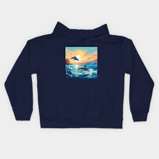 Playful Dolphins Kids Hoodie